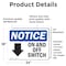 Signmission On And Off Switch Sign With Symbol, 24 in W x Rectangle, Vinyl Decal OS-2PACK-NS-D-1824-L-16979 - alternate 4